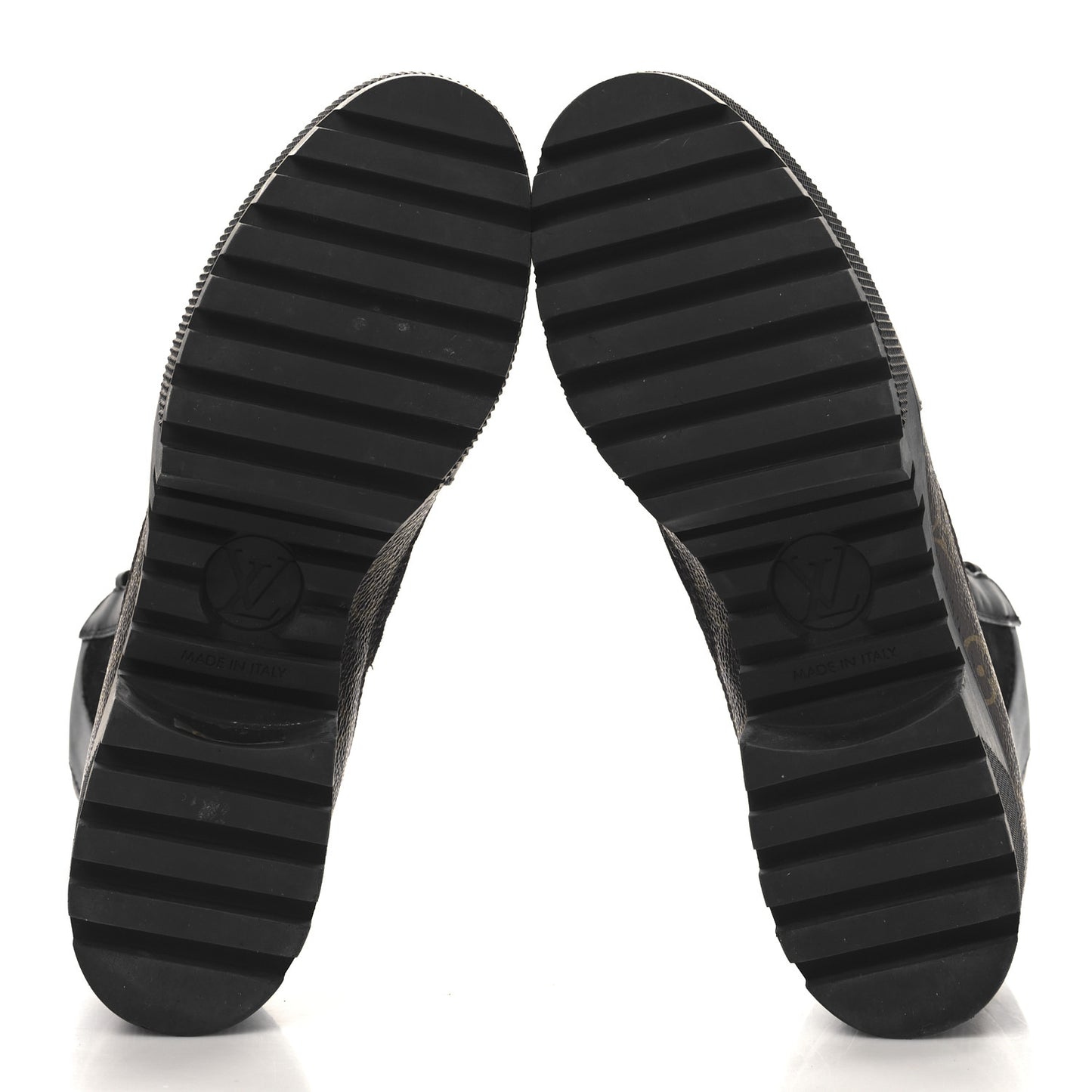 Suede Calfskin Monogram Laureate Platform Desert Boots 40 Black