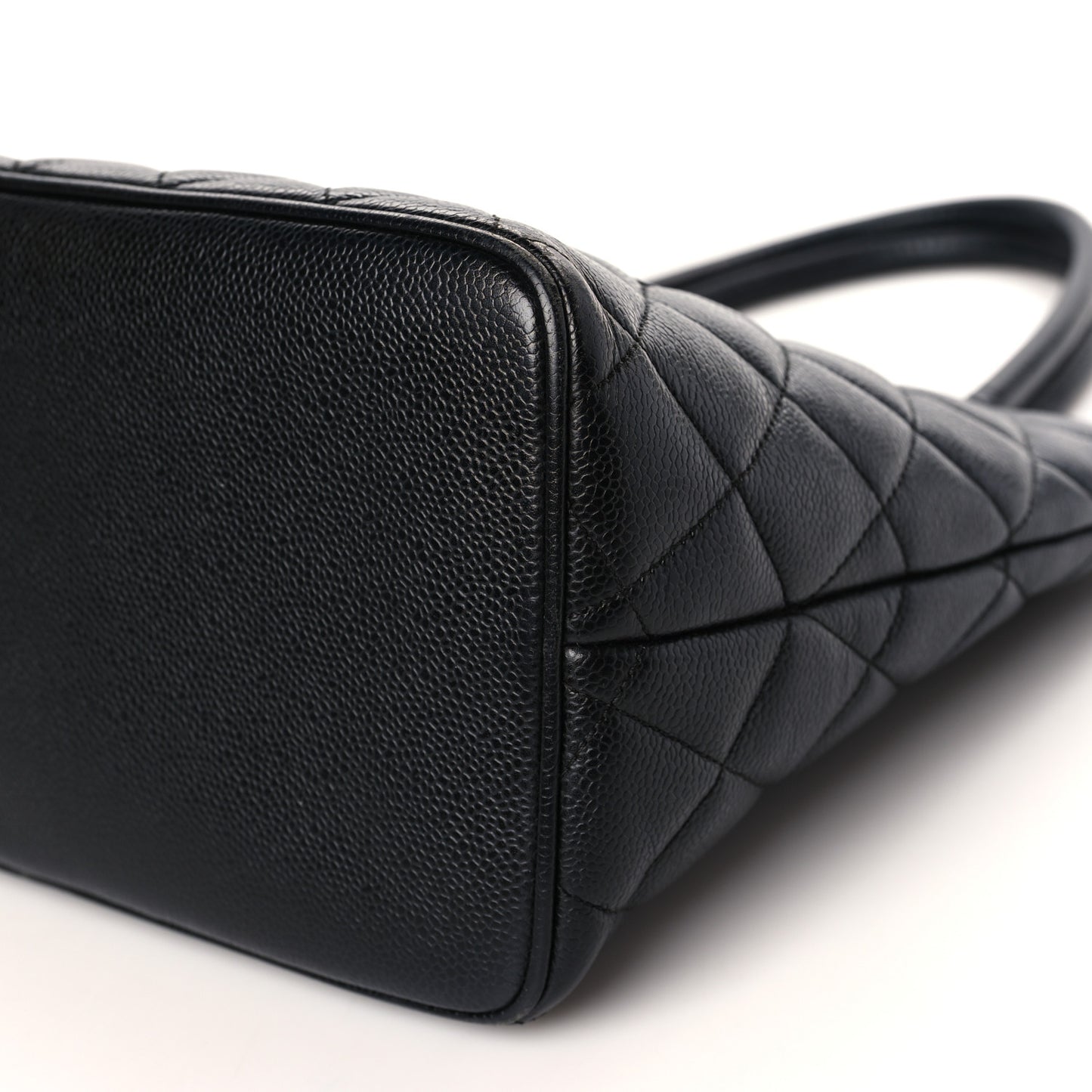 Caviar Quilted Medallion Tote Black