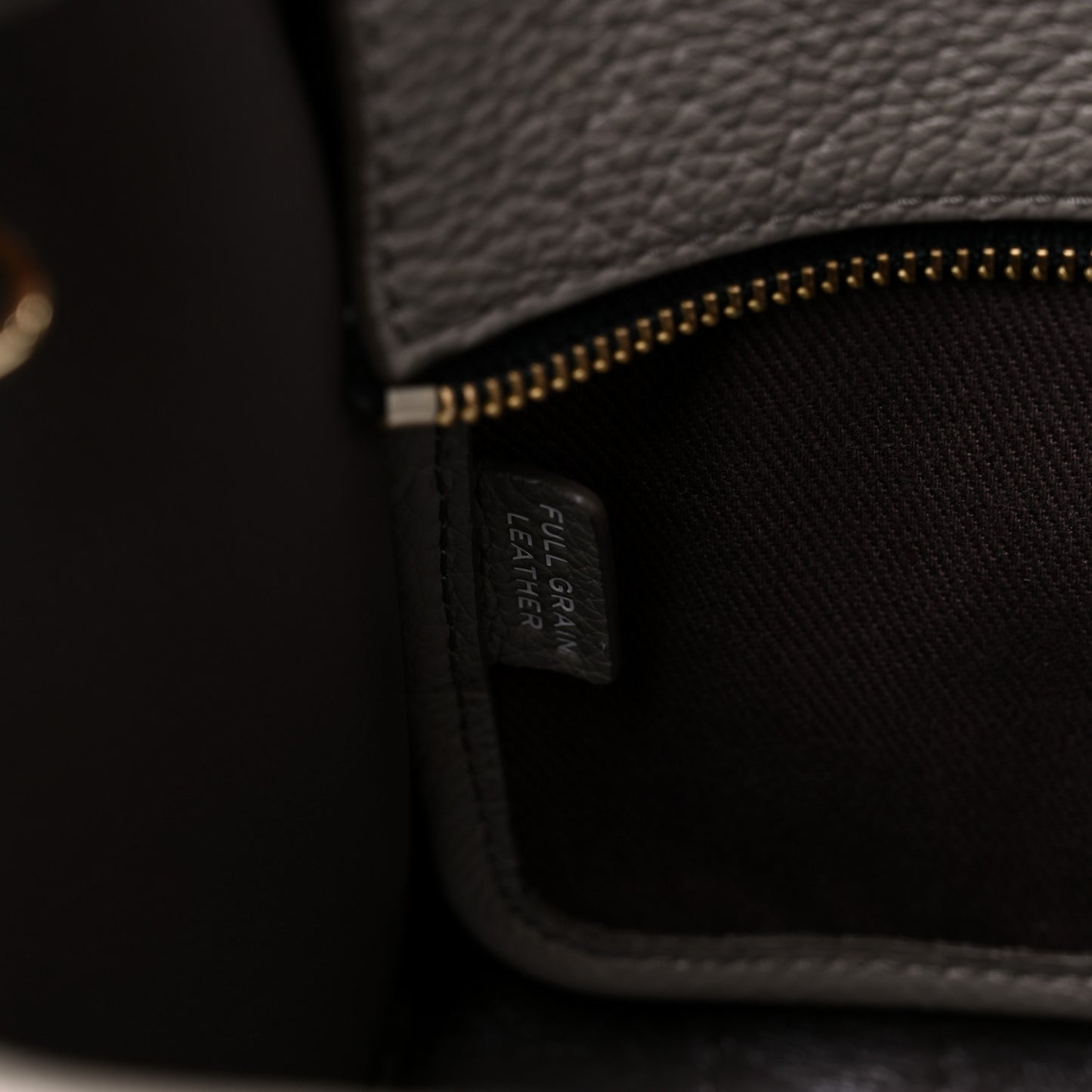 Grained Calfskin Small The Tote Bag Cement