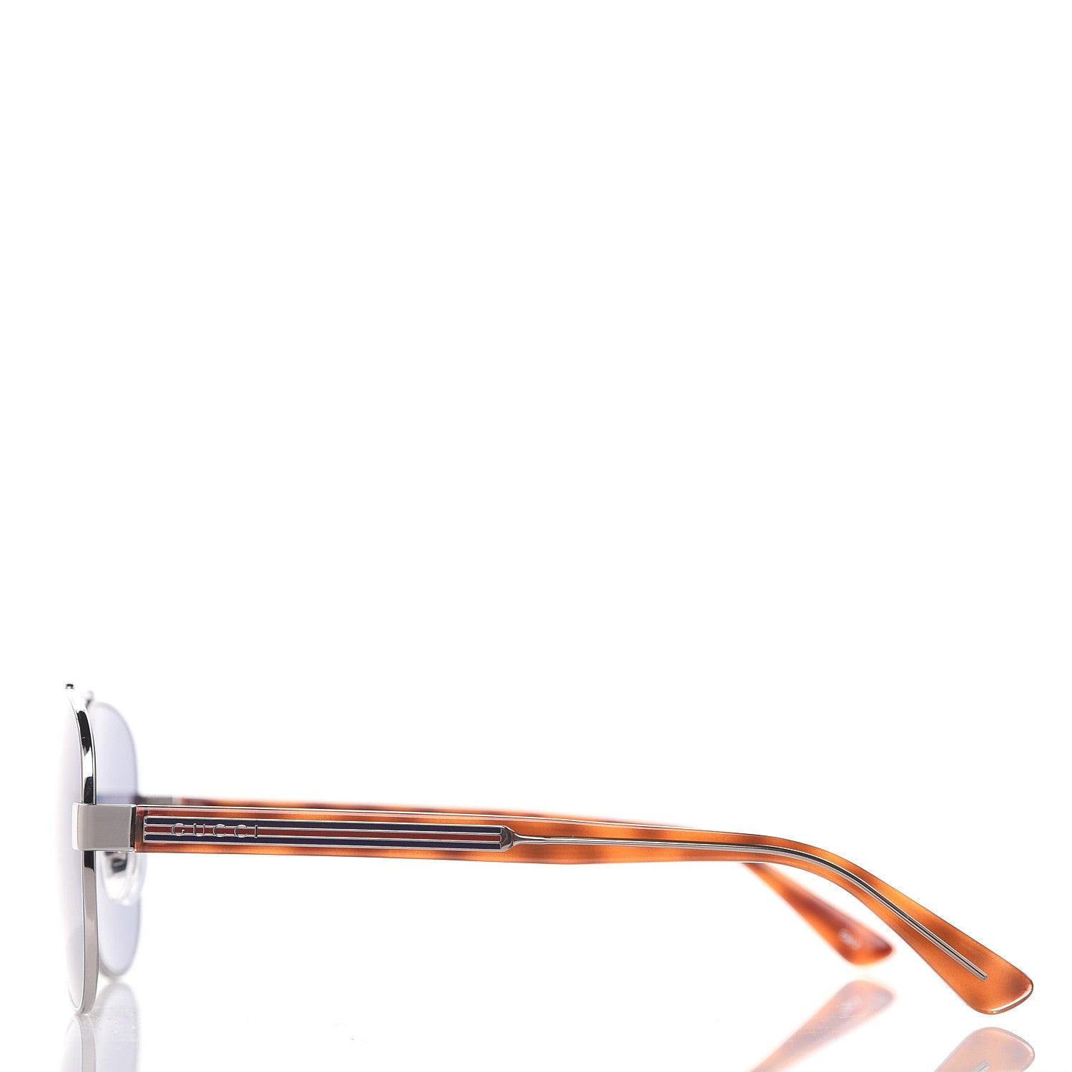 Gucci Web Aviator Sunglasses GG0528S Tortoise 2 of 7