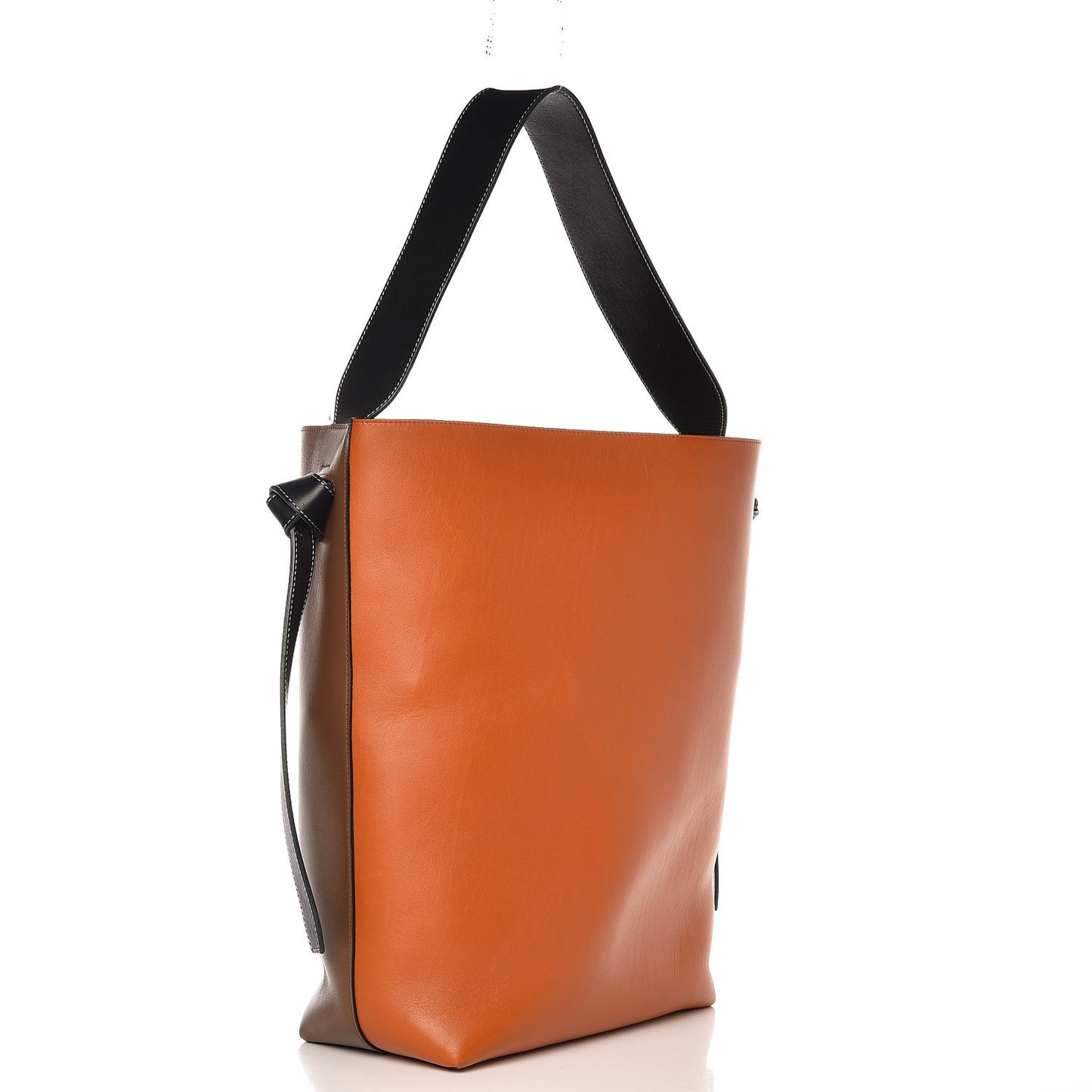 Shiny Smooth Calfskin Small Twisted Cabas Camel Tan