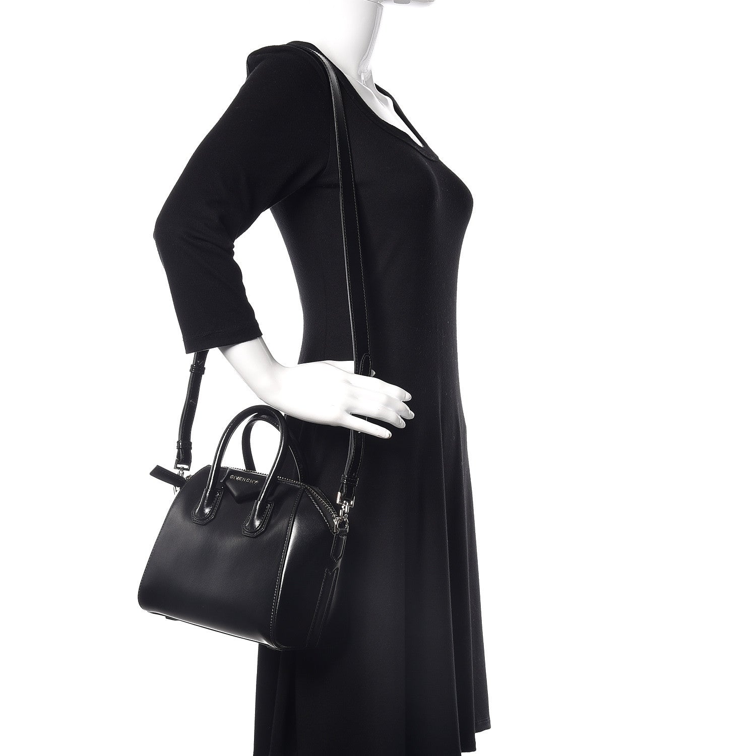 Givenchy Shiny Lord Calfskin Mini Antigona Black 2 of 9
