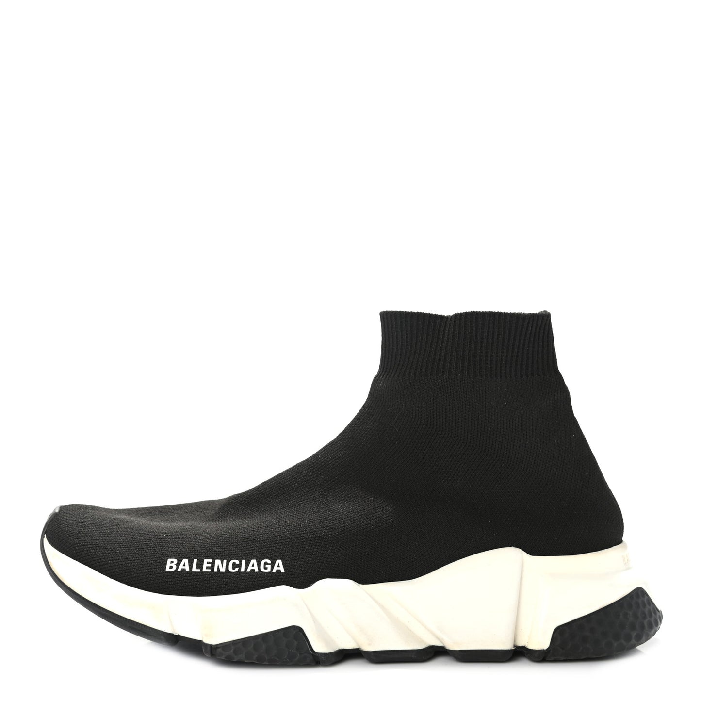 Neoprene Knit Womens Speed Sneakers 38 Black White