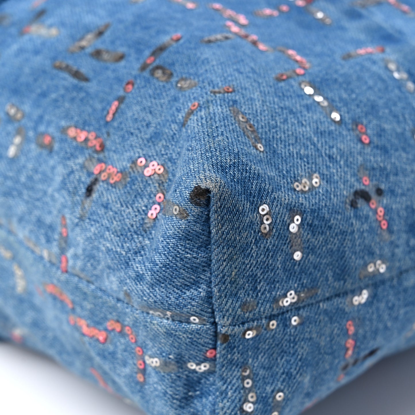 Denim Sequin Chanel 22 Blue