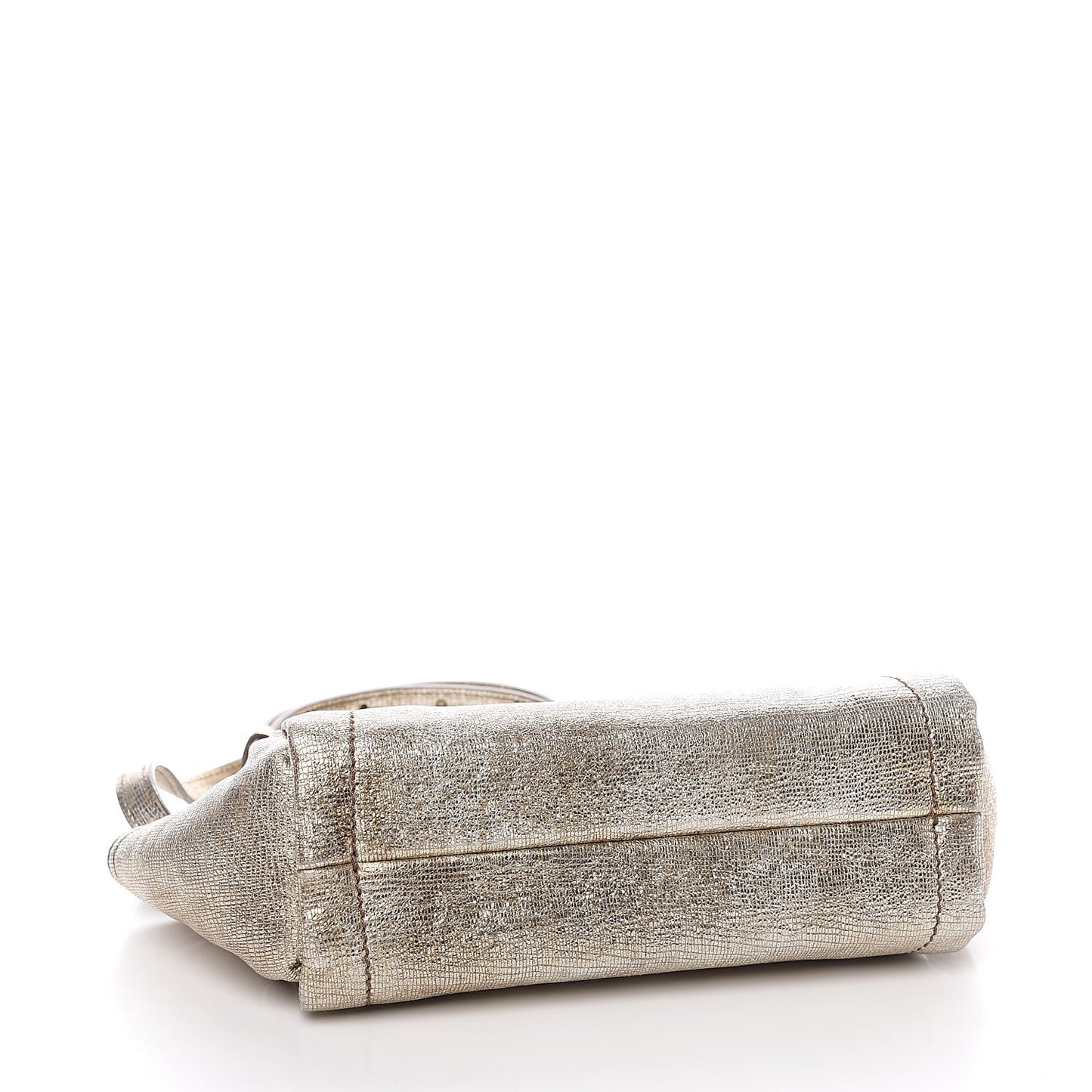 Metallic Trilogy Bowling Mini Crossbody Gold