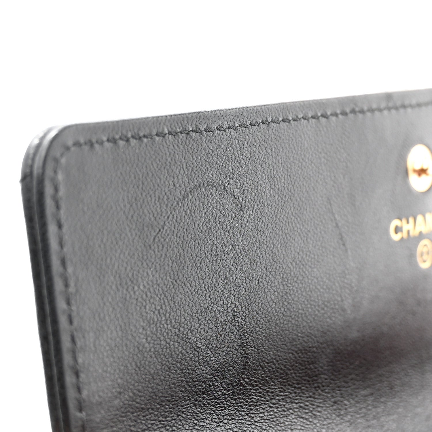 Chanel Lambskin Quilted Chanel 19 Flap Wallet Black 9 of 11