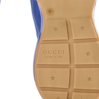 Gucci X MLB Calfskin NY Yankees Mens Rhyton Sneakers 10 Electric Blue 6 of 9
