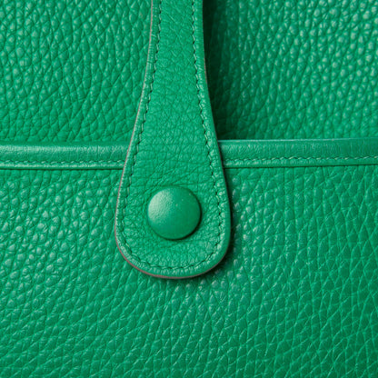 Hermes Taurillon Clemence Evelyne III PM Vert Menthe 20 of 28