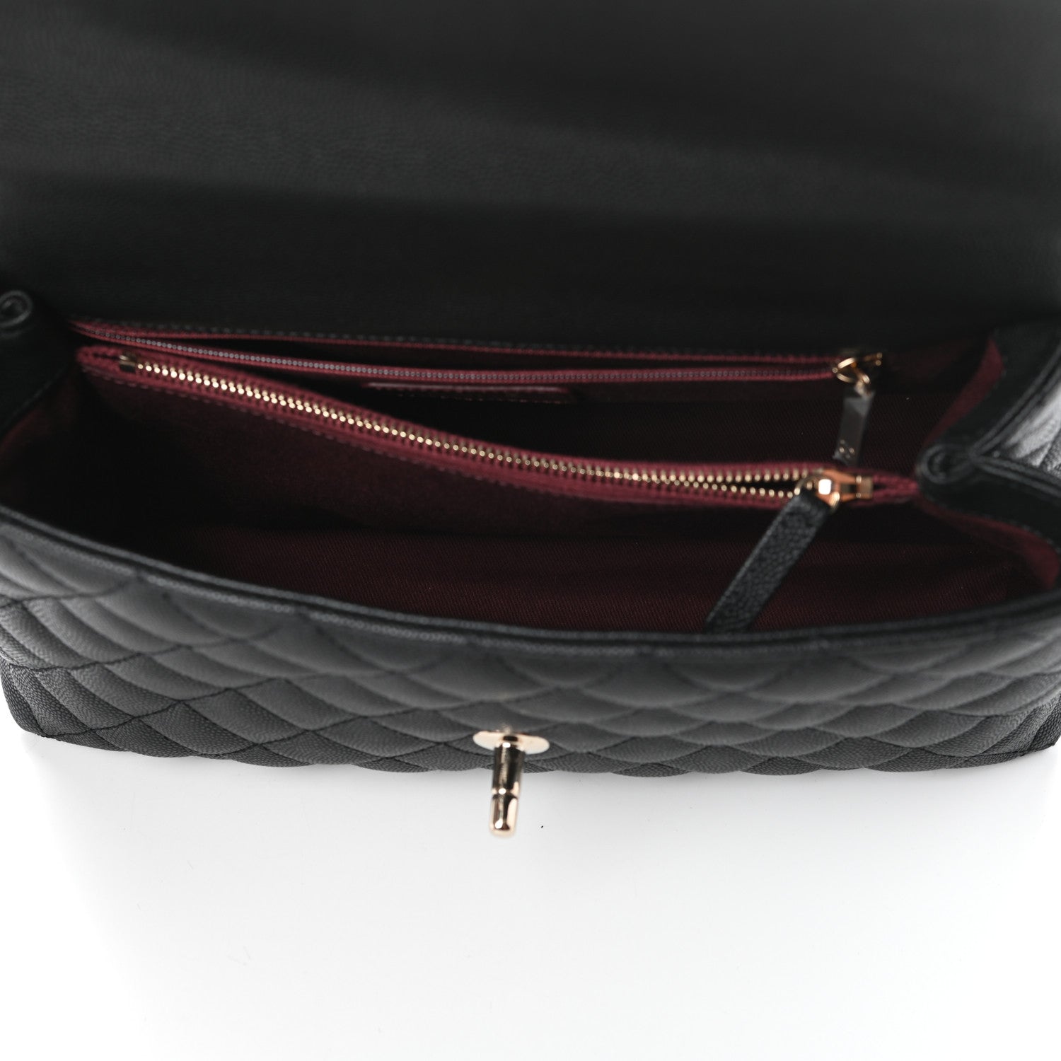 Chanel Caviar Quilted Small Coco Handle Flap Black 5 of 10