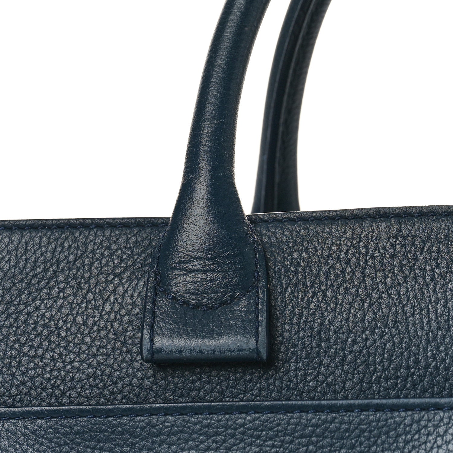 Chanel Grained Calfskin Small Neo Executive Shopper Tote Dark Blue Black 13 of 16