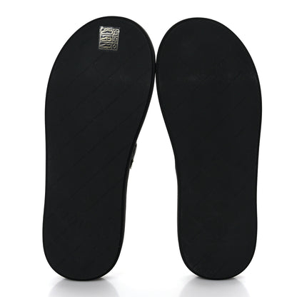 Chanel Lambskin Quilted Padded Charms Thong Sandals 39 Black 5 of 7