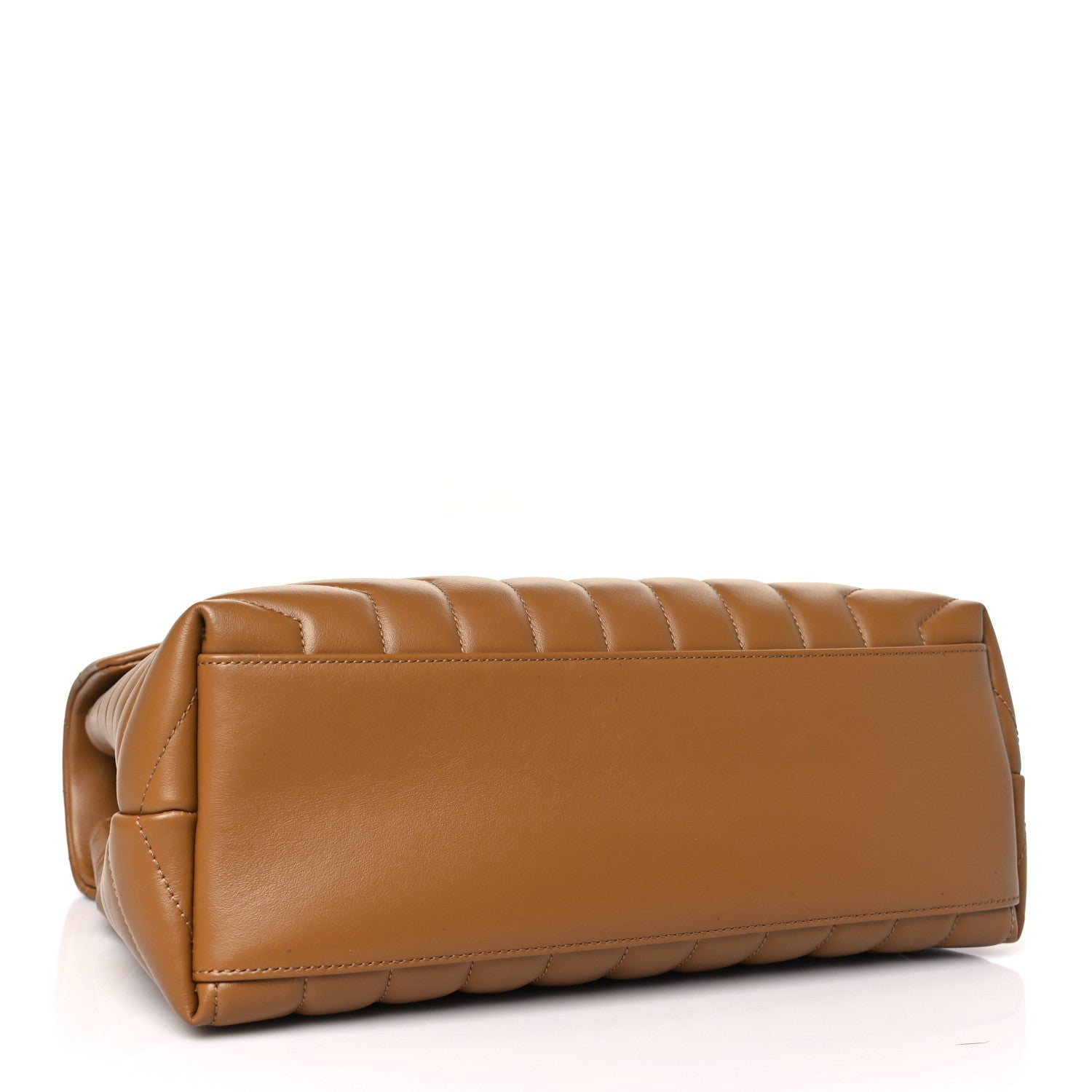 Saint Laurent Calfskin Y Quilted Monogram Medium Loulou Chain Satchel Dark Natural 4 of 9