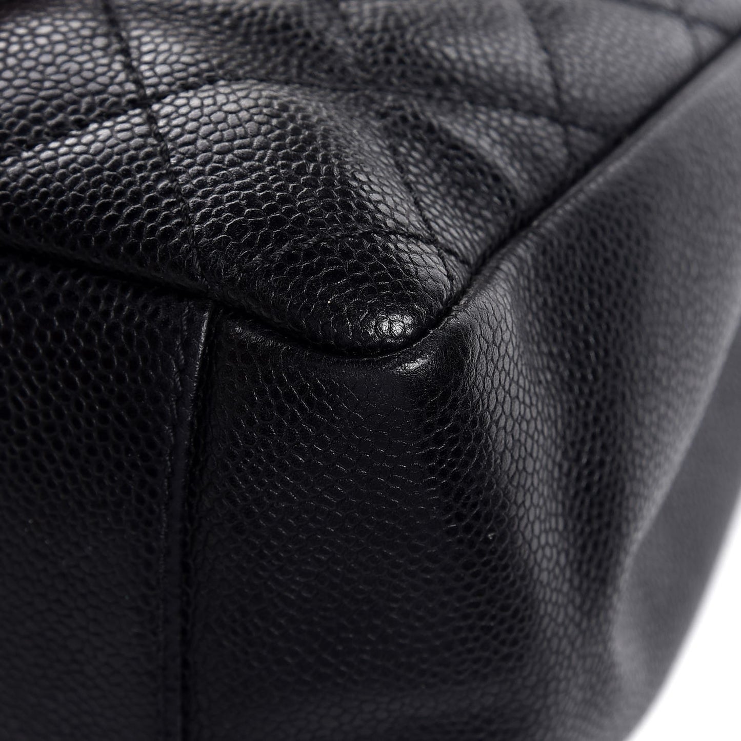 Caviar Quilted Grand Shopping Tote GST Black