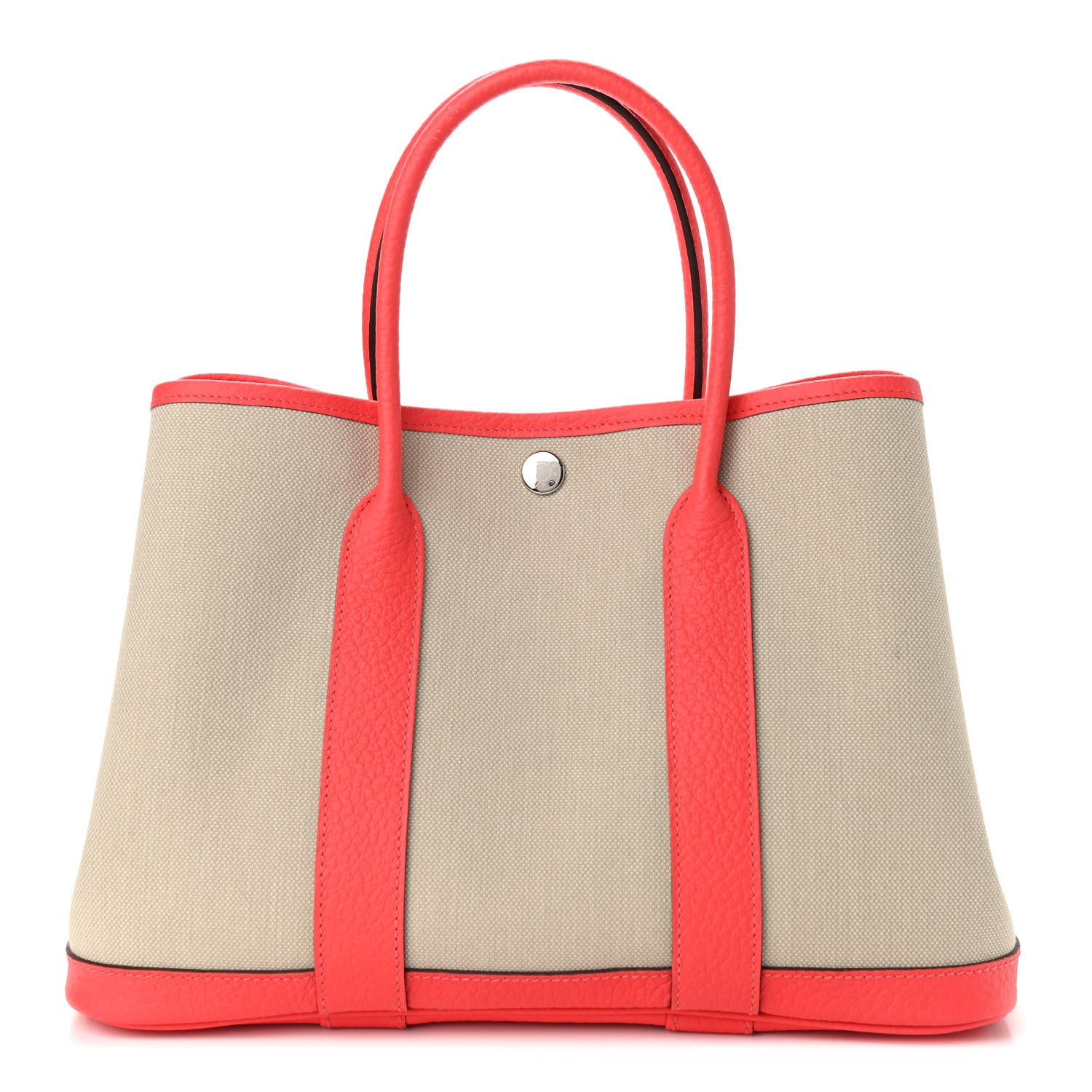 Hermes Toile Militaire Vache Country Garden Party 30 TPM Tote Beton Rose Texas 1 of 10