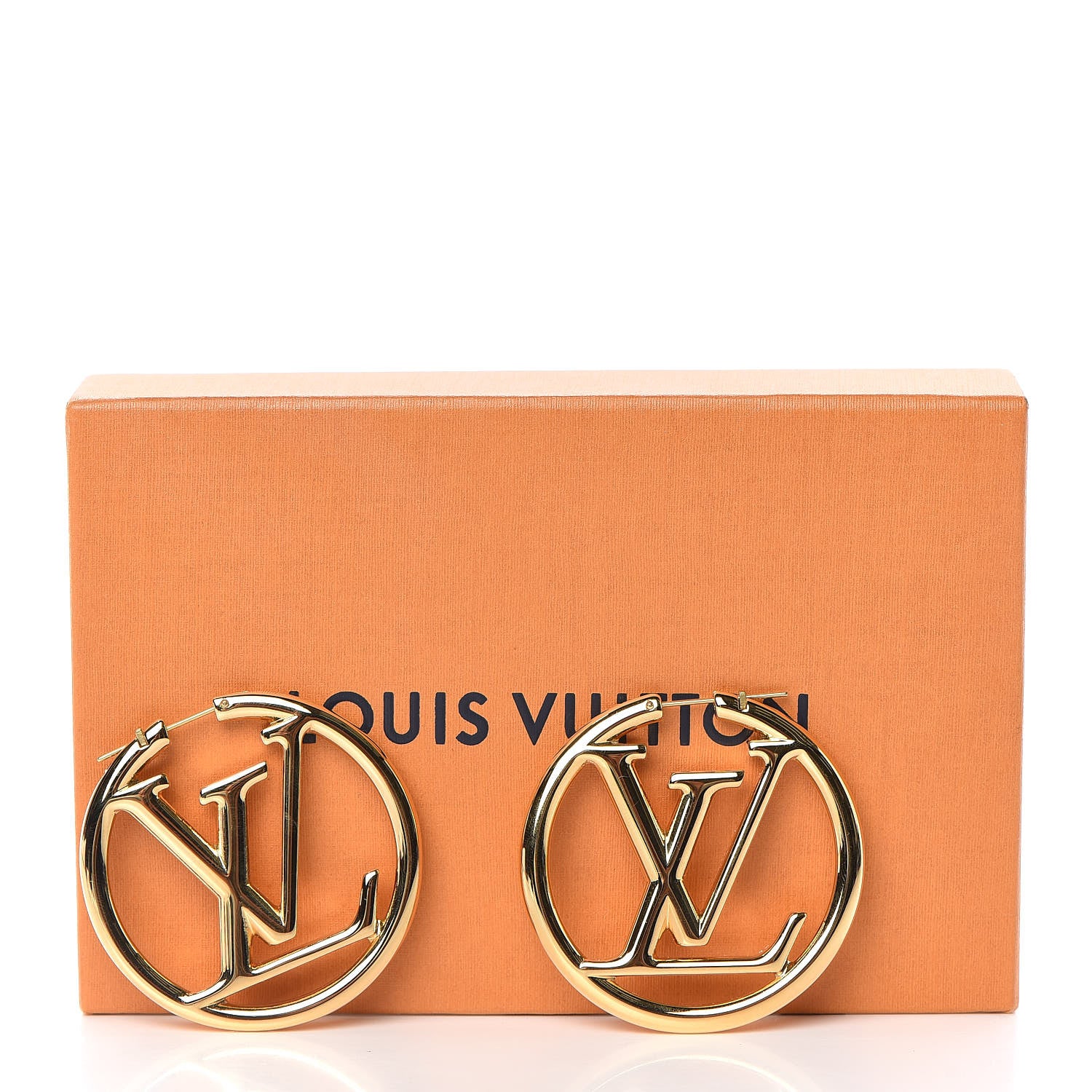 Louis Vuitton Metal Louise Hoop Earrings Gold 5 of 5
