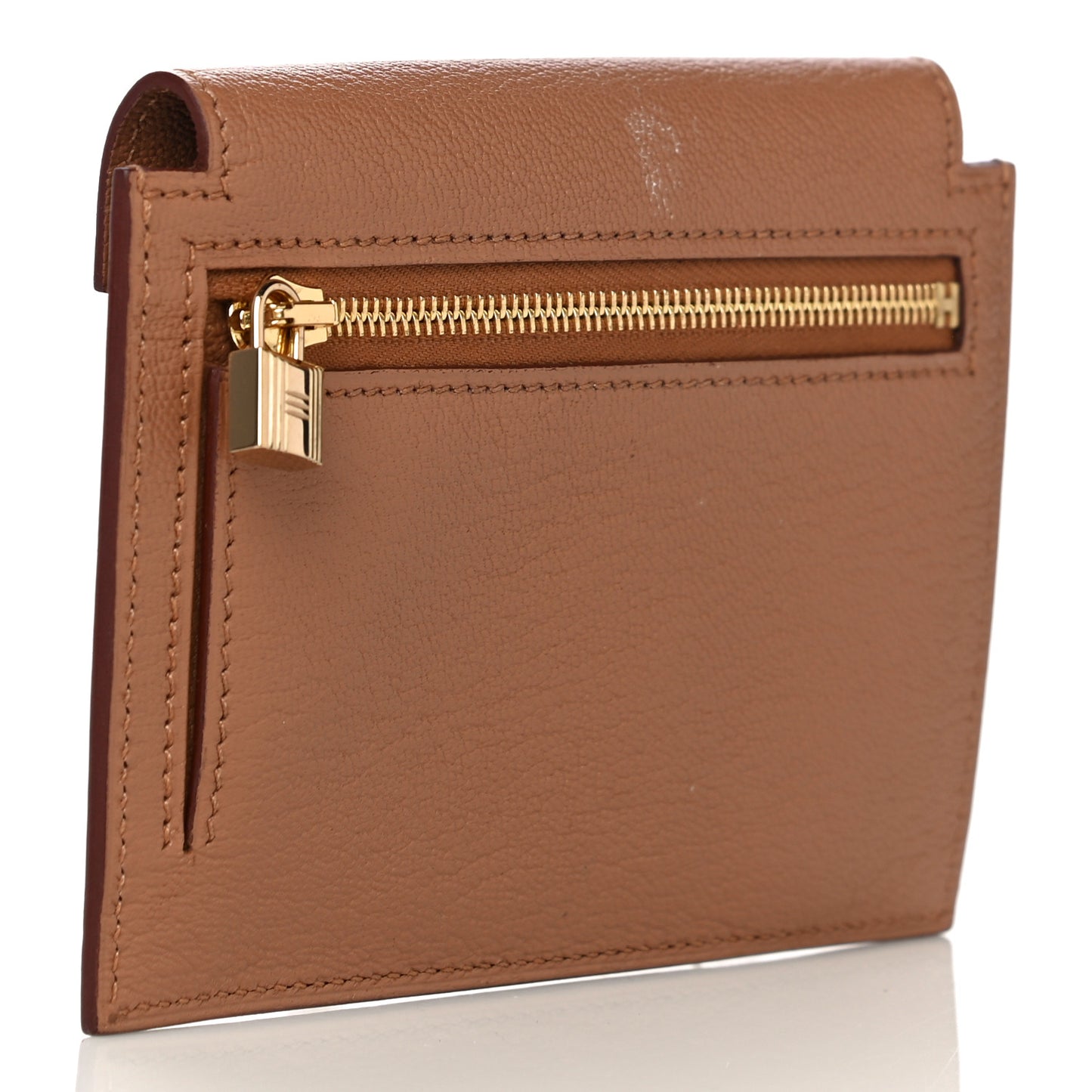 Chevre Mysore Kelly Pocket Compact Wallet Quebracho