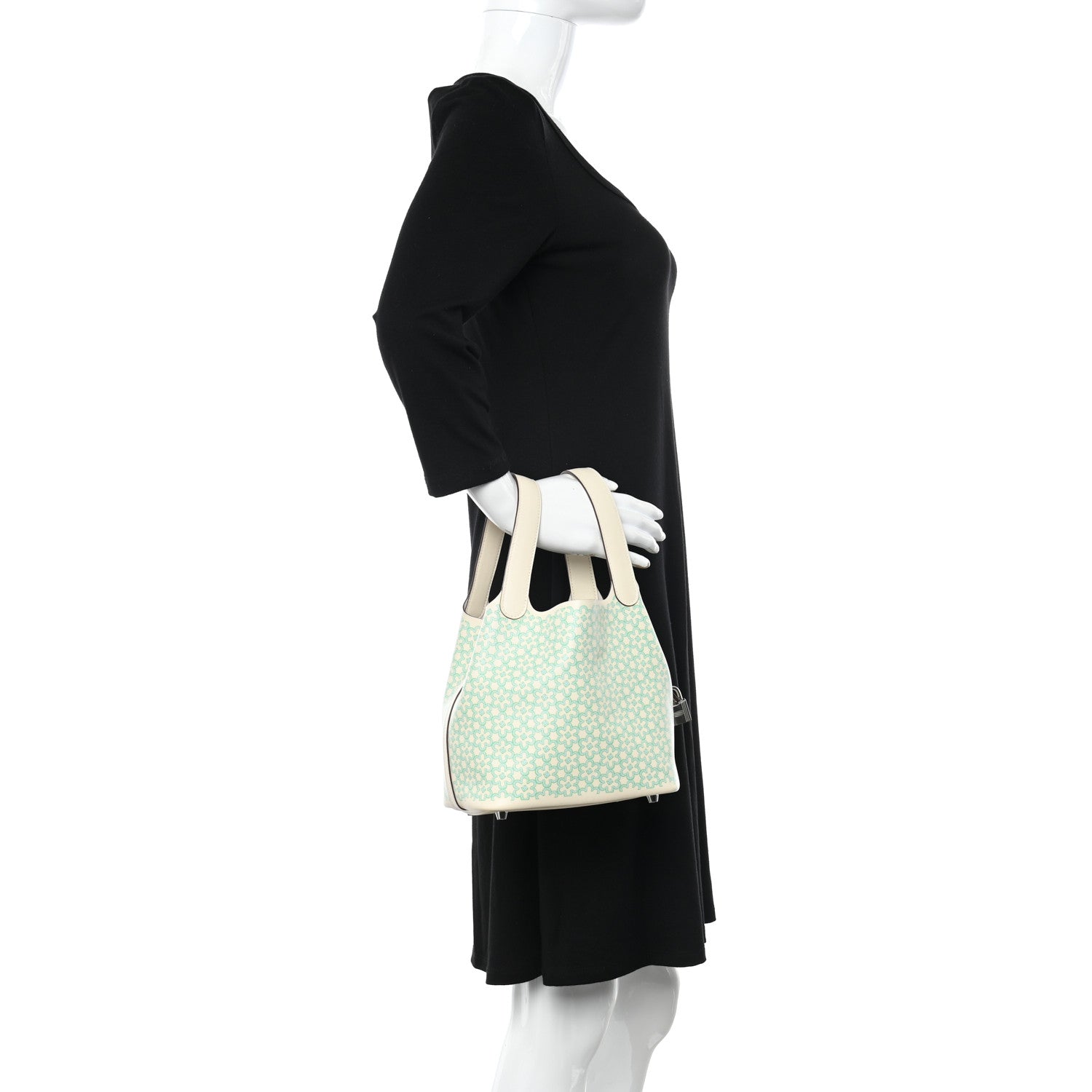 Hermes Swift Lucky Daisy Picotin Lock 18 PM Nata Vert 3 of 9