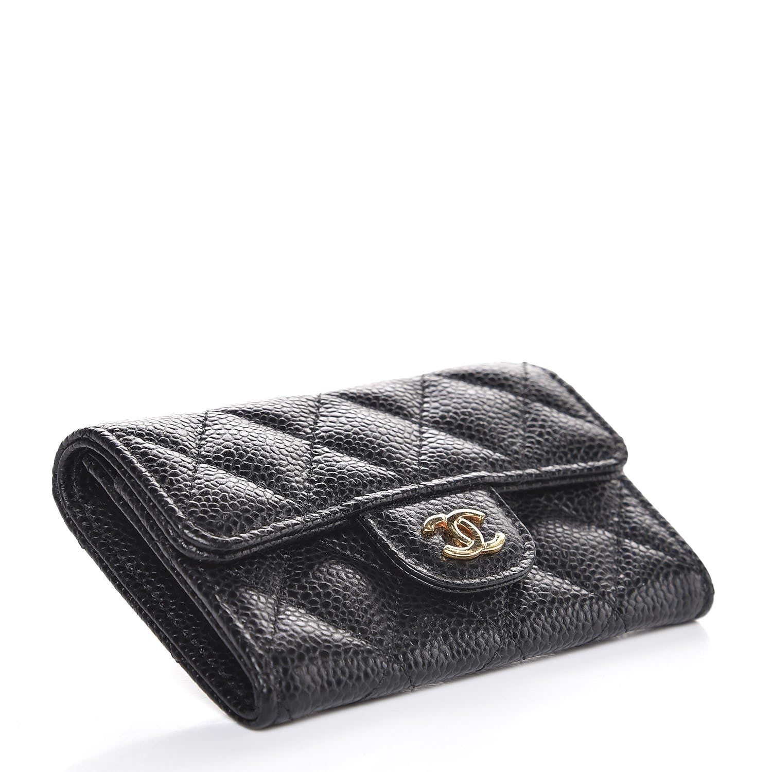Chanel Caviar Quilted Flap Card Holder Black 4 of 9