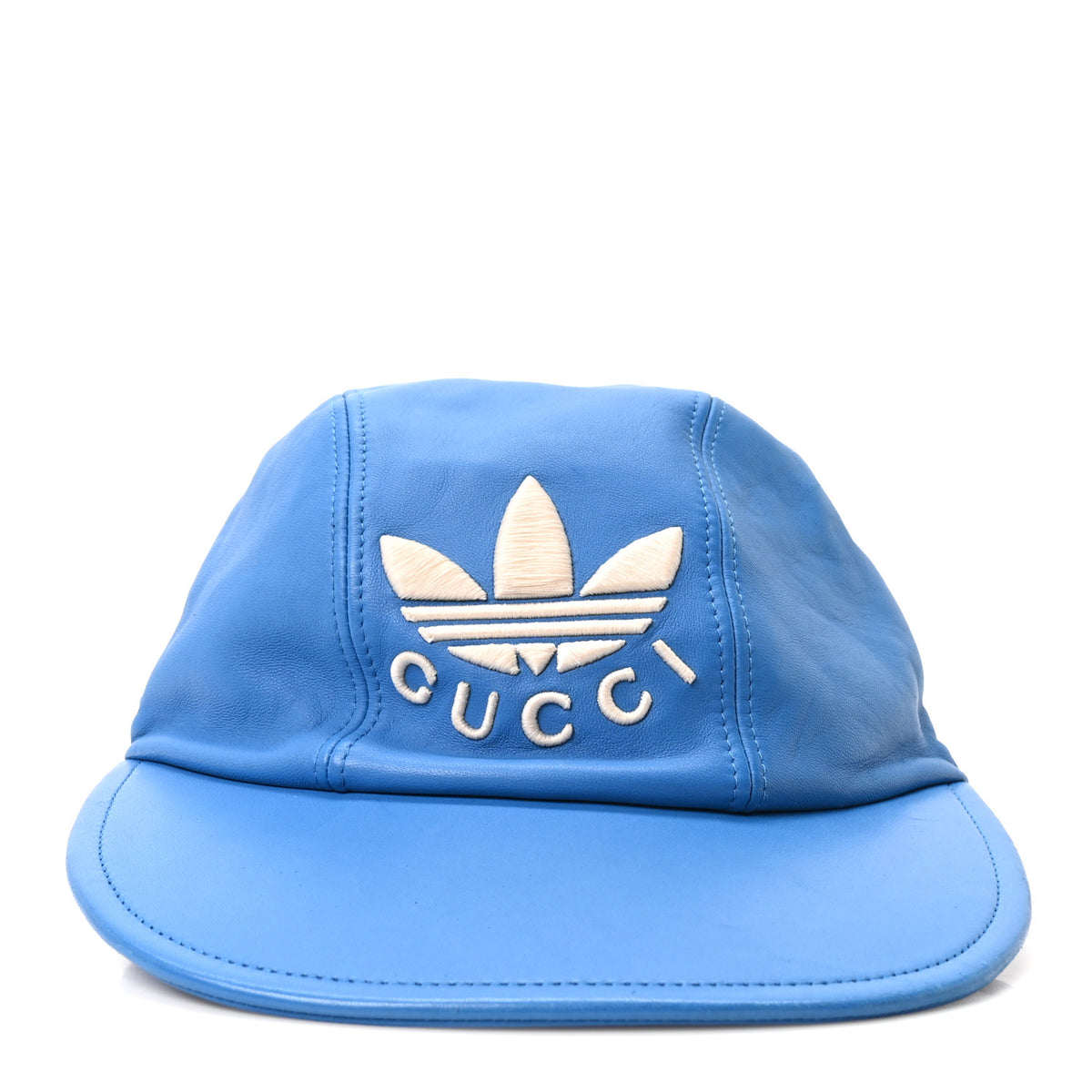 X ADIDAS Lambskin Trefoil Stefanos Baseball Hat L Blue