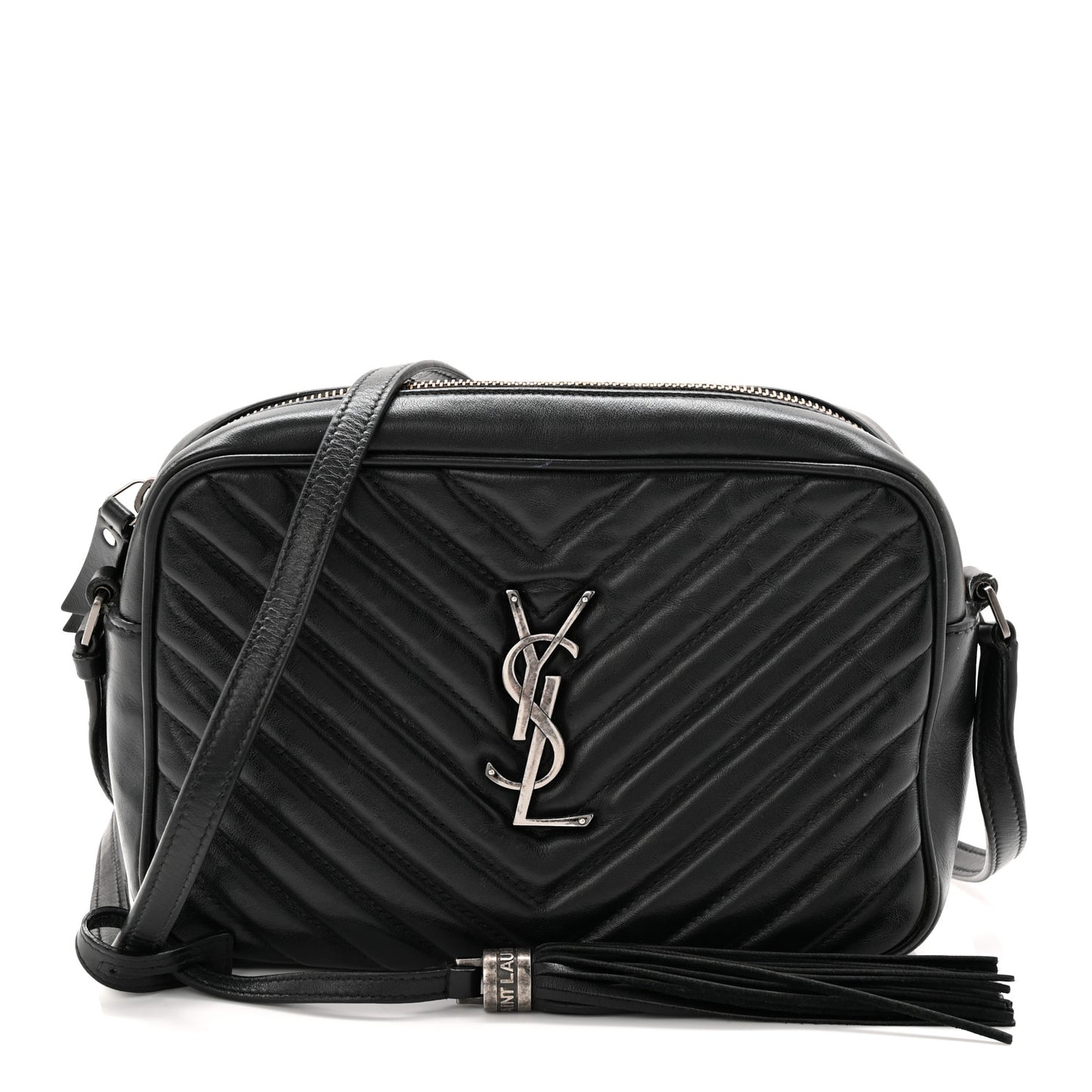 Calfskin Matelasse Monogram Lou Camera Bag Black