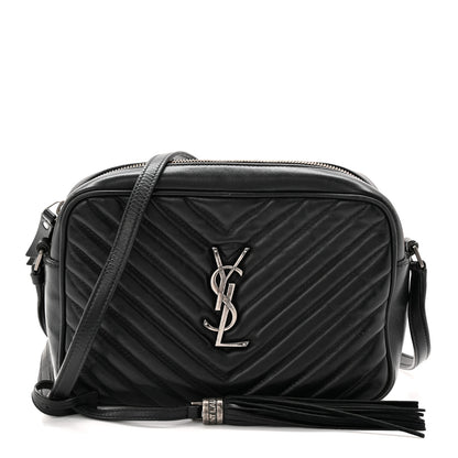Saint Laurent Calfskin Matelasse Monogram Lou Camera Bag Black 1 of 12