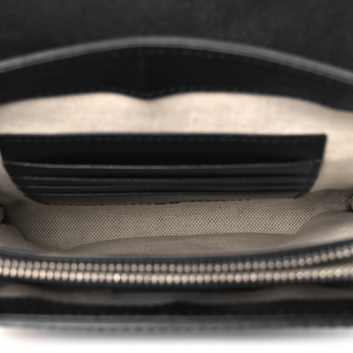 Gucci Calfskin GG Tennis Embossed Messenger Bag Black 9 of 21