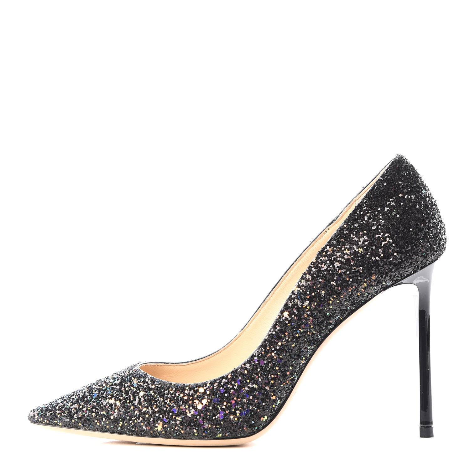 Jimmy Choo Glitter Romy 100 Pumps 37.5 Black 1 of 7