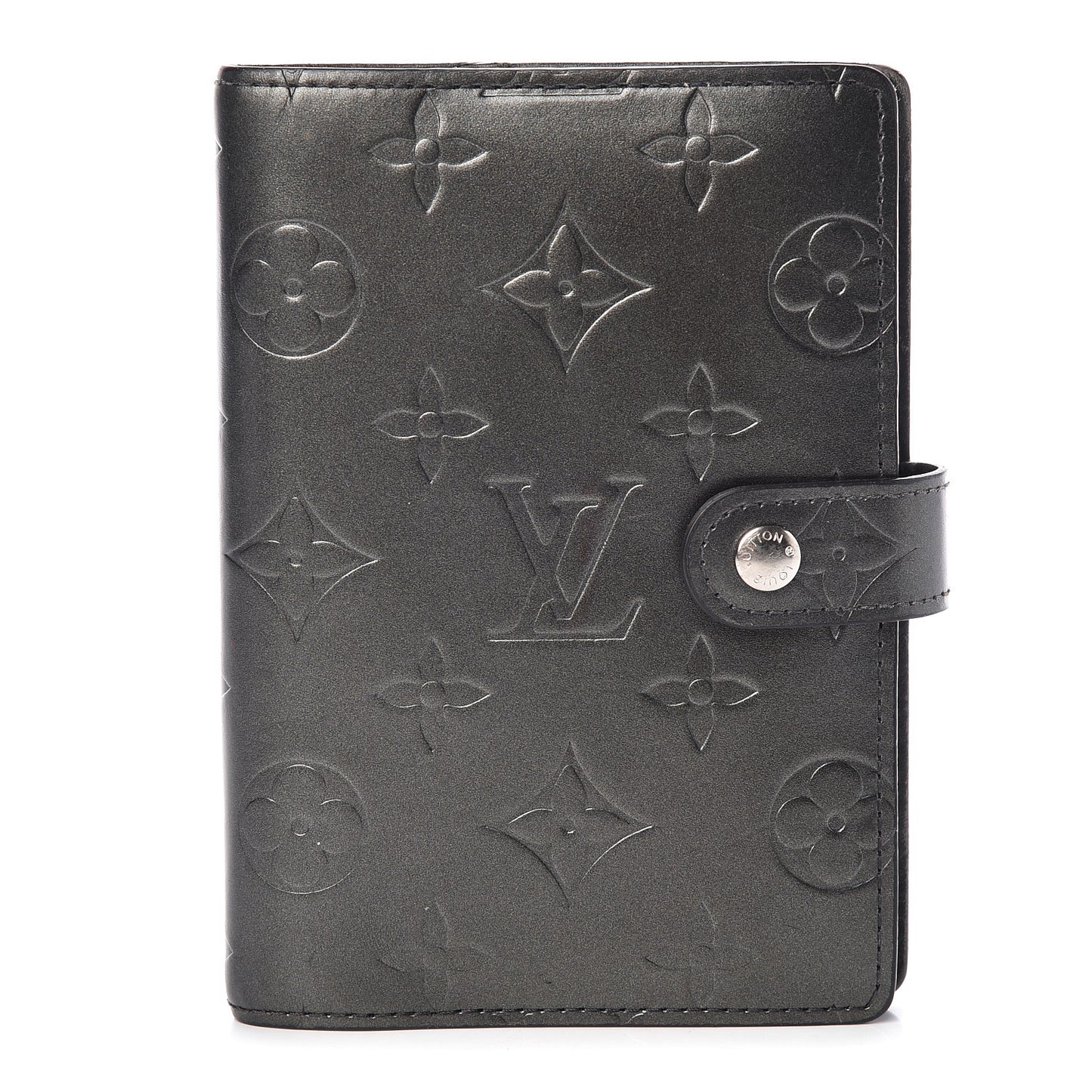 Mat Monogram Small Ring Agenda Cover Black