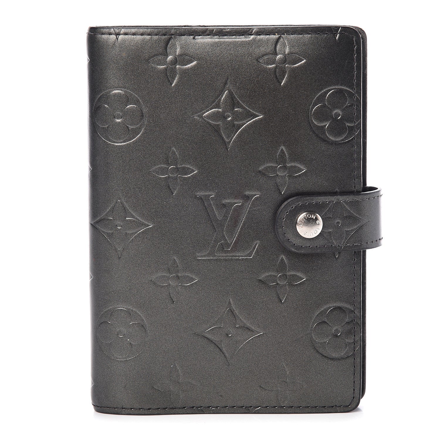 Louis Vuitton Mat Monogram Small Ring Agenda Cover Black 1 of 13