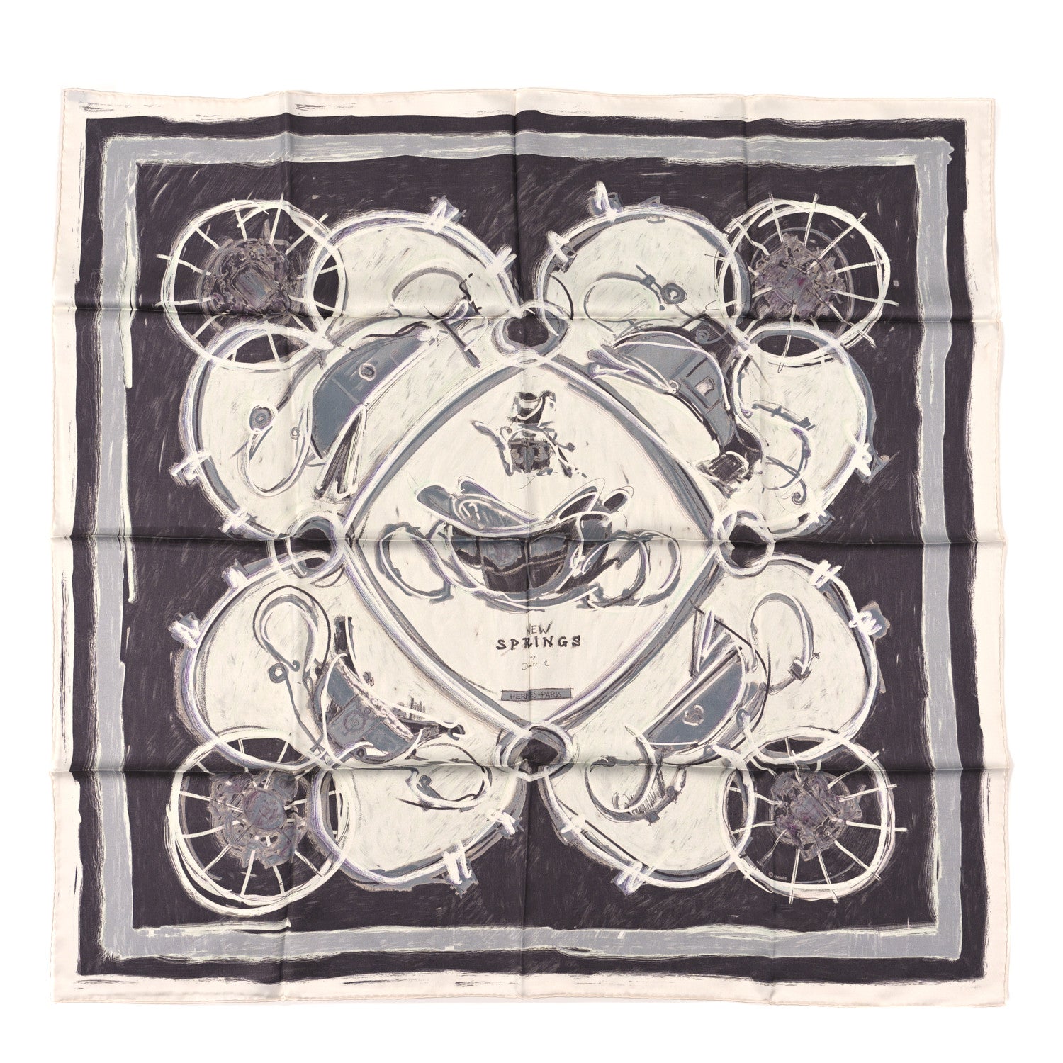 Hermes Silk New Springs Scarf 90 1 of 3