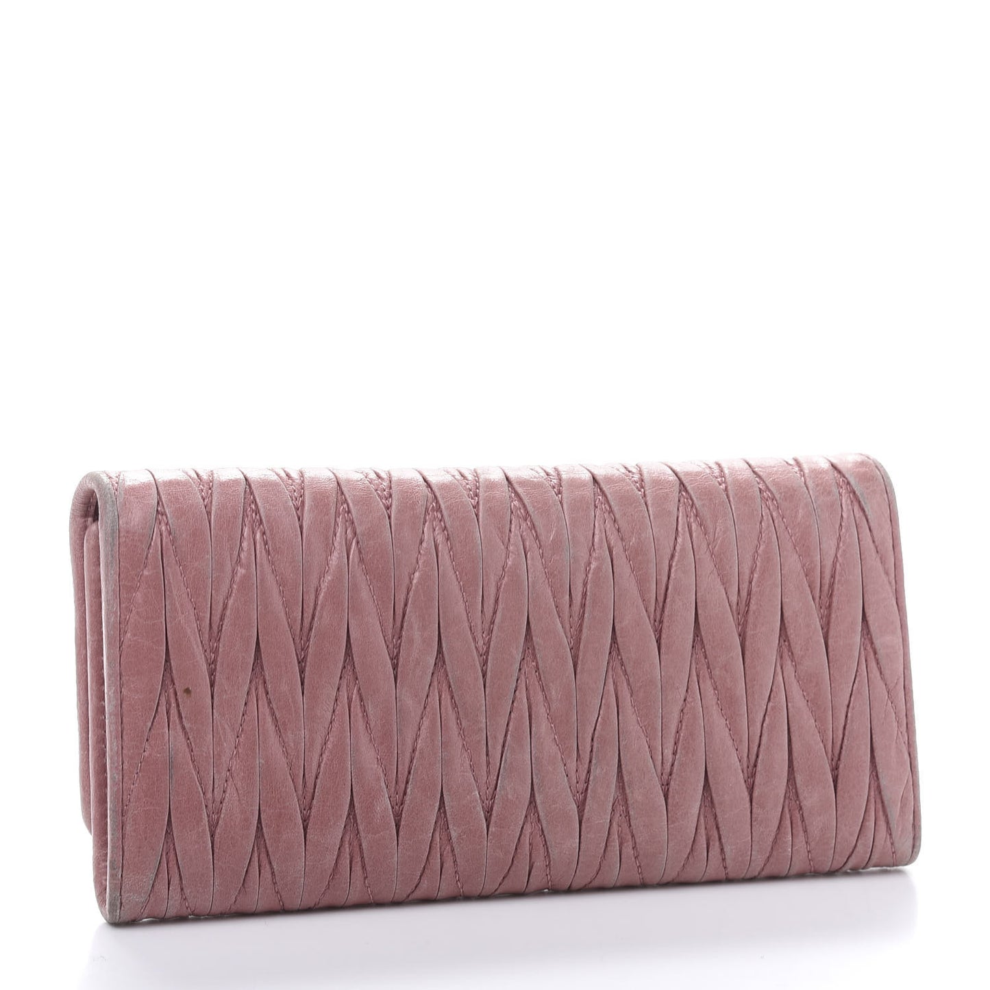 Nappa Matelasse Flap Wallet Rosa