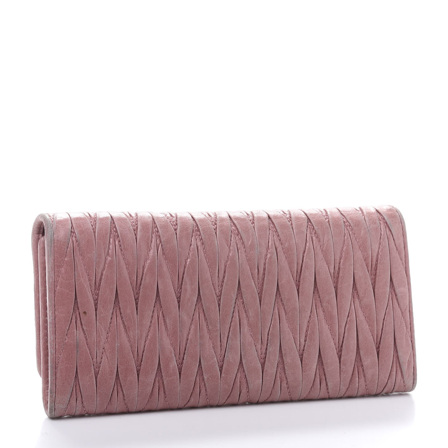 Miu Miu Nappa Matelasse Flap Wallet Rosa 4 of 13