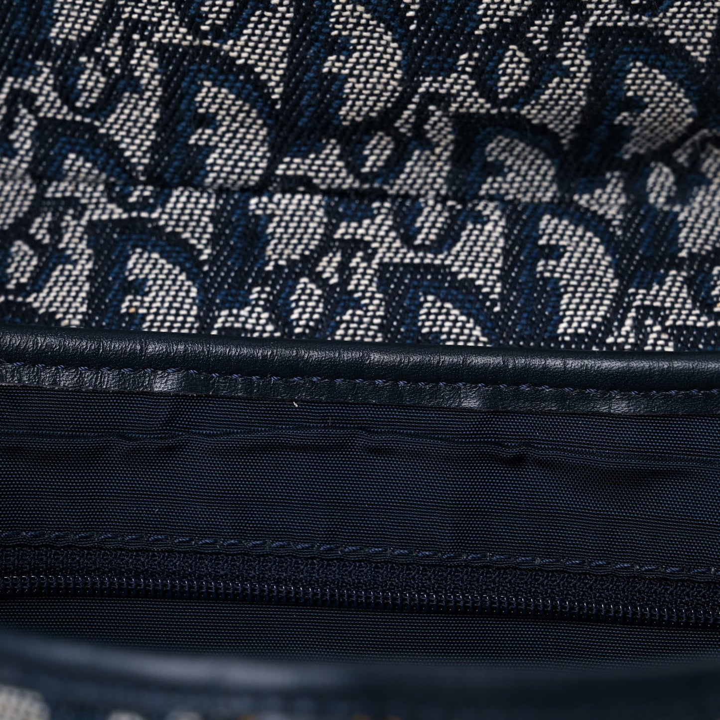 Monogram Double Saddle Bag Navy Blue