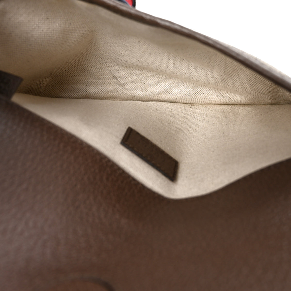 GG Supreme Monogram Web Small Ophidia Belt Bag Brown