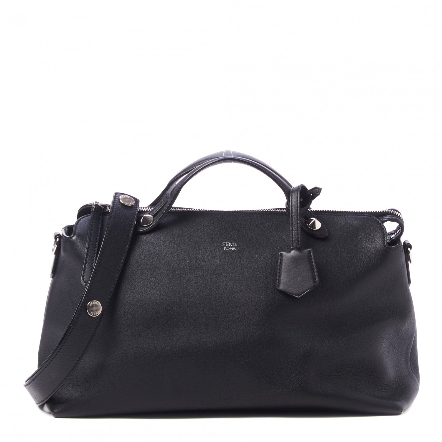 Fendi Vitello Dolce Large By The Way Boston Bag Black 1 of 11