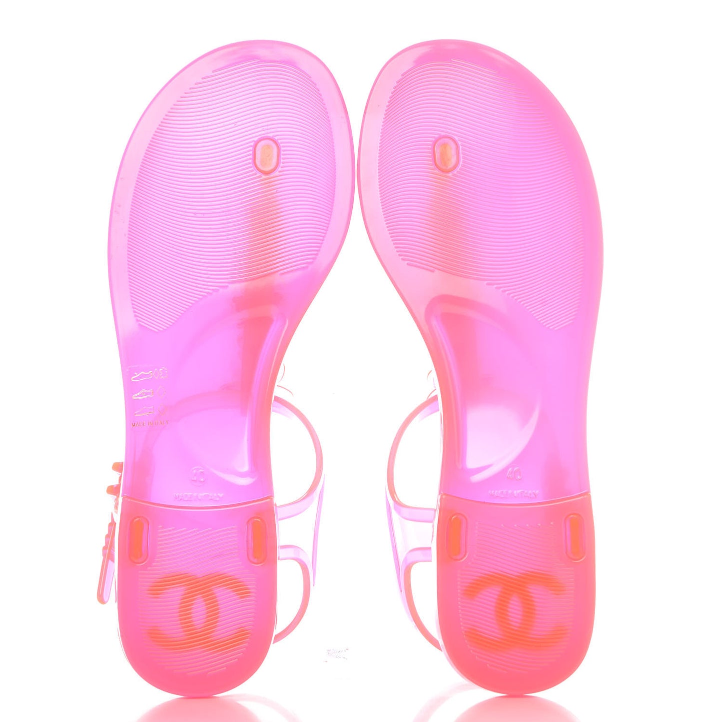 Jelly Camellia Thong Sandals 40 Pink