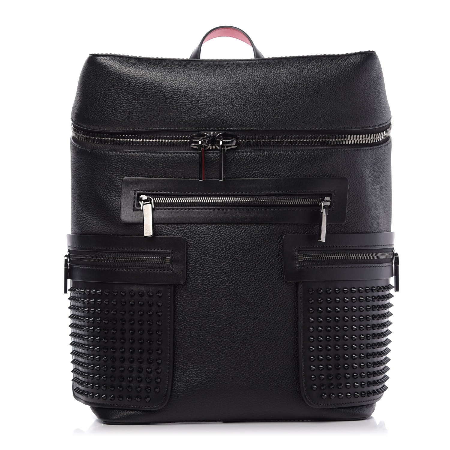 Christian Louboutin Calfskin Spiked Apoloubi Backpack Black 1 of 9