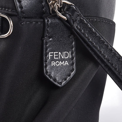 Fendi Nylon Vitello Liberty Sequin Fun Fair Embroidered Backpack Black 8 of 8