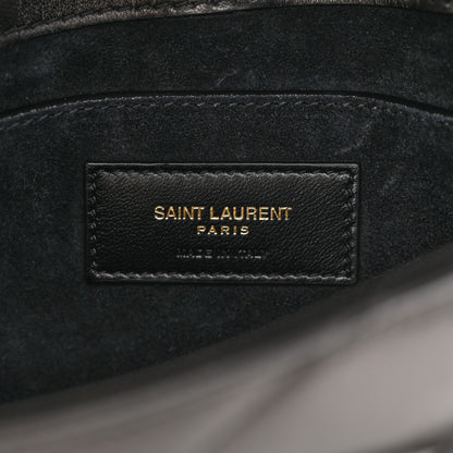 Saint Laurent Lambskin Quilted Le 57 Diamond Shoulder Bag Black 6 of 9