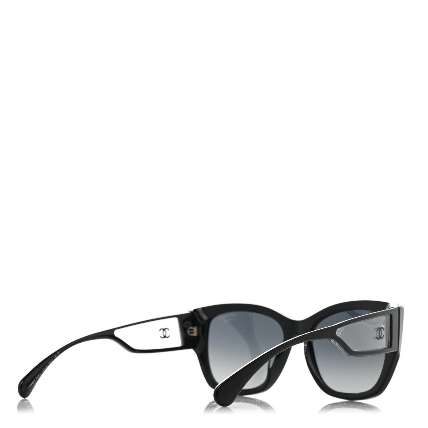 Chanel Acetate Butterfly Signature CC Sunglasses 5429-A Black 4 of 7