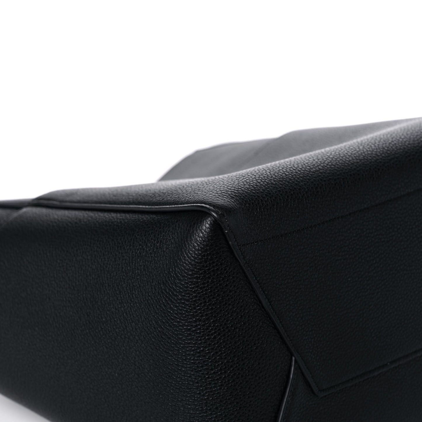 Soft Grained Calfskin Sangle Bucket Bag Black