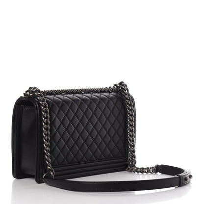 Chanel Lambskin Quilted New Medium Boy Flap Black 3 of 11