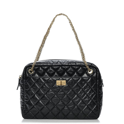 Chanel Aged Calfskin Quilted Large Reissue Camera Case Black 1 of 7