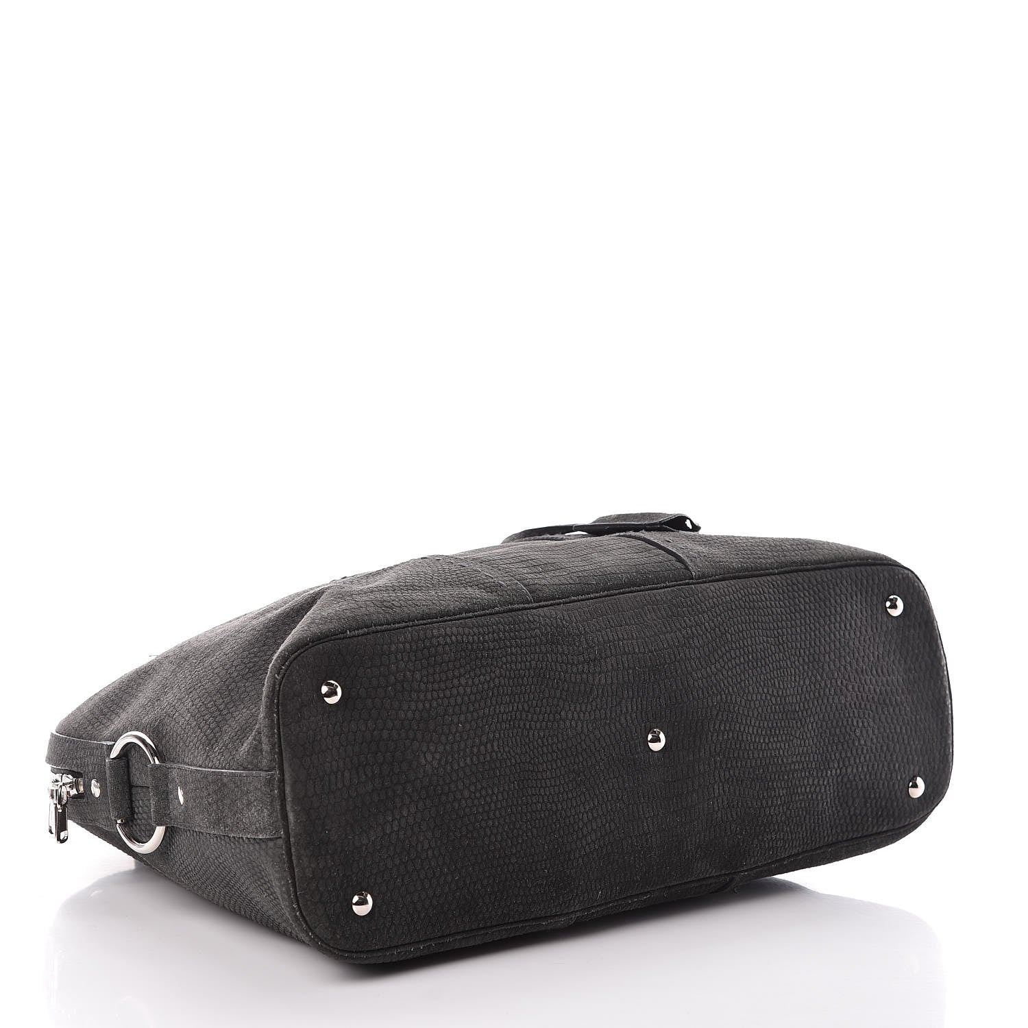 Saint Laurent Nubuck Lizard Embossed Oversized Muse Grey 4 of 12