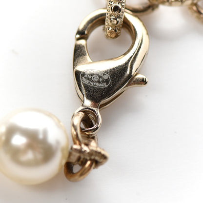 Chanel Pearl Crystal CC Bracelet Gold 4 of 4