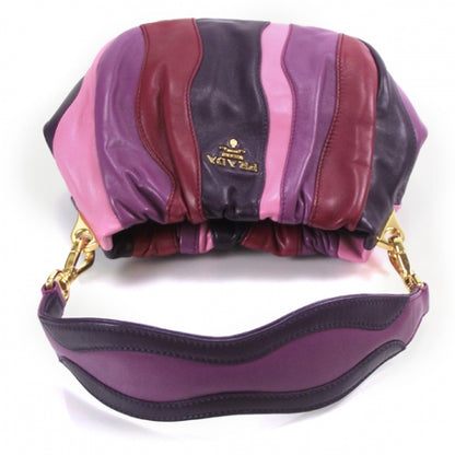 Prada Nappa Trembled Blossoms Stripes Crossbody Ibisco Viola 5 of 9
