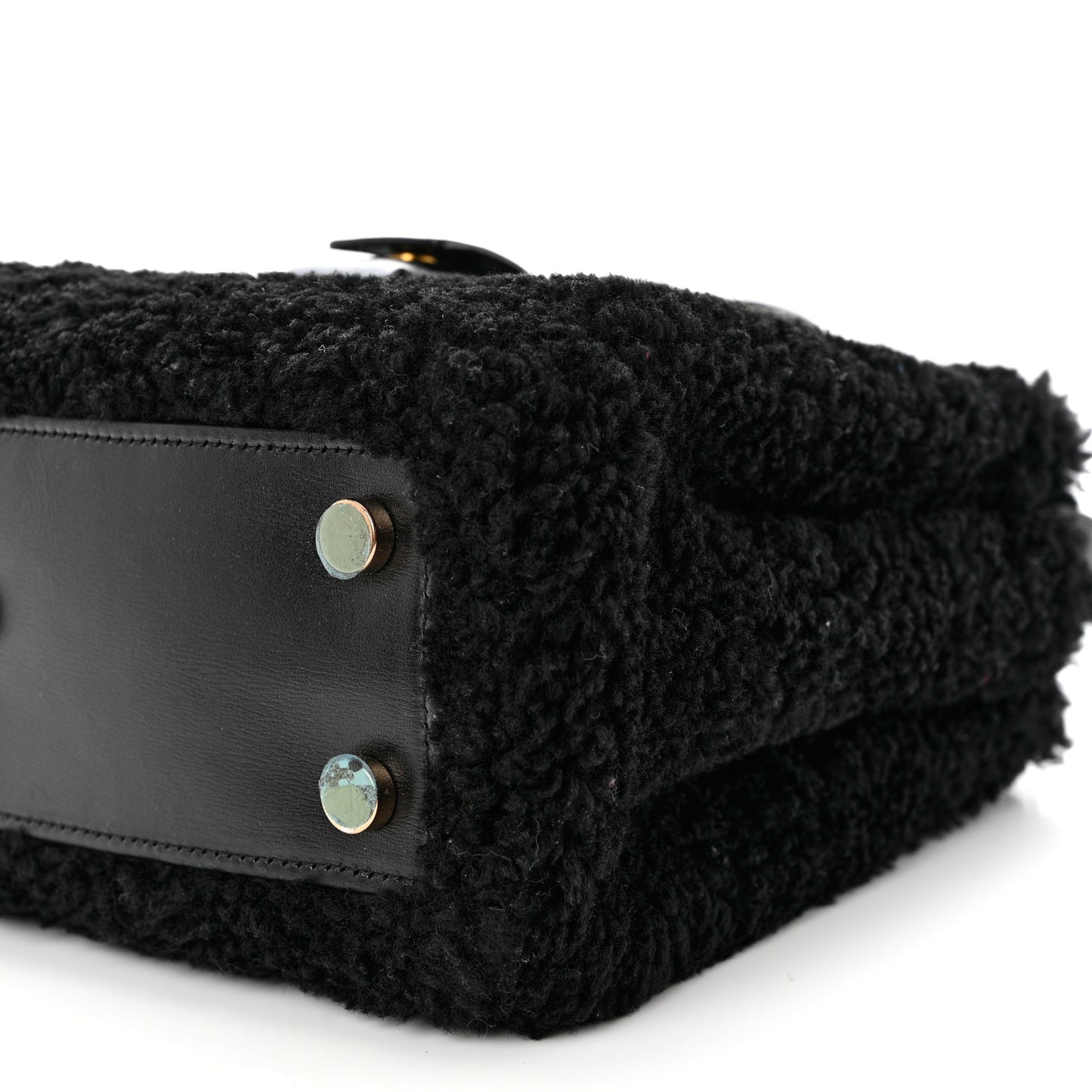 Shearling Nano Sac De Jour Black