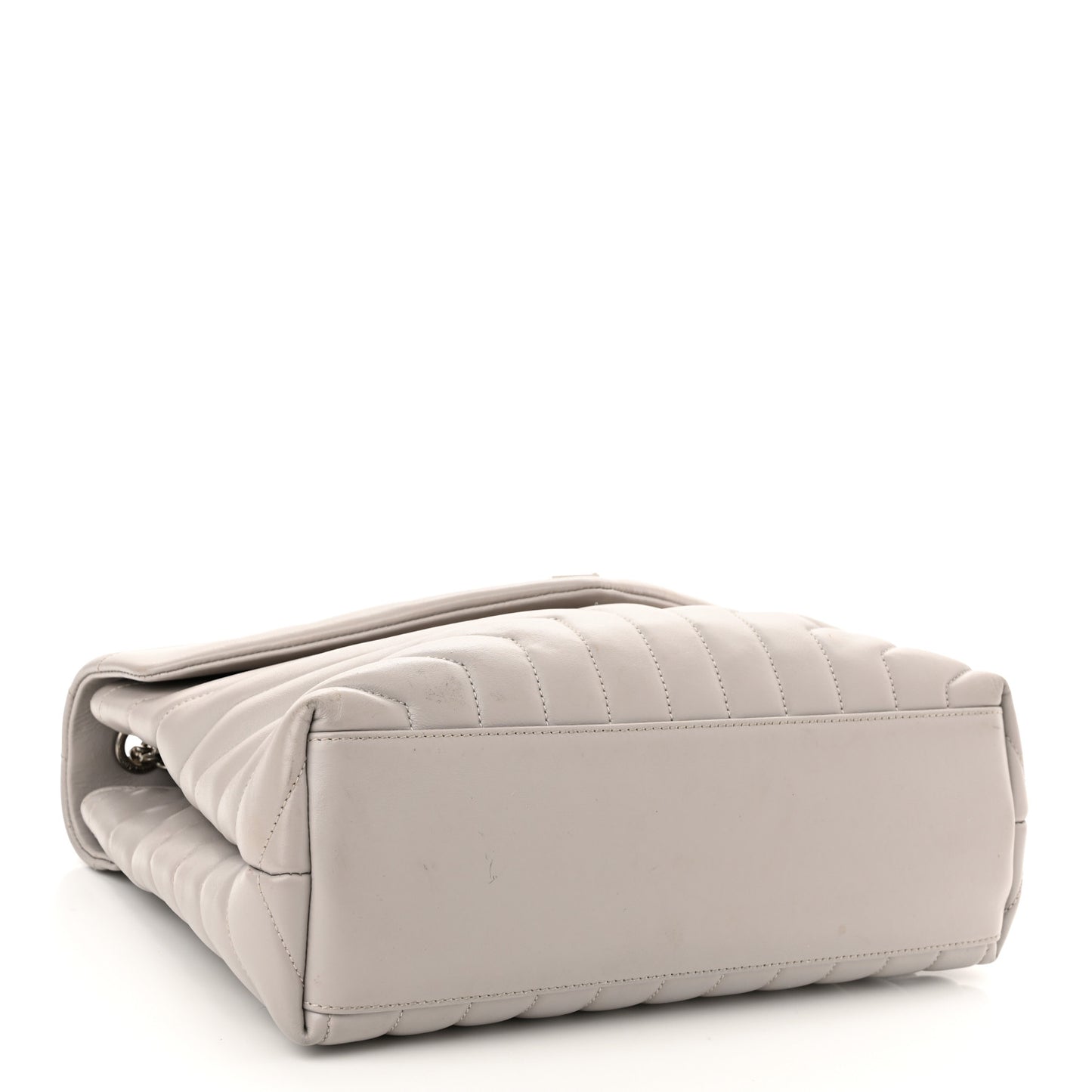 Calfskin Y Quilted Monogram Medium Loulou Chain Satchel Granite