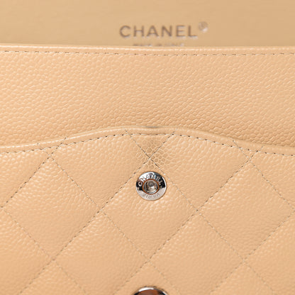Chanel Caviar Quilted Jumbo Double Flap Beige Clair 7 of 12