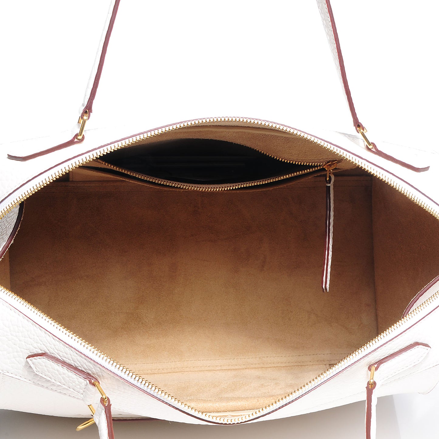 Bullhide Calfskin Medium Ring Bag White